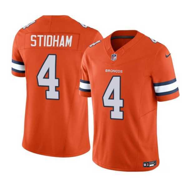 Men & Women & Youth Denver Broncos #4 Jarrett Stidham Orange 2023 F.U.S.E. Vapor Untouchable Football Stitched Jersey->denver broncos->NFL Jersey